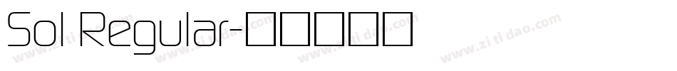 Sol Regular字体转换